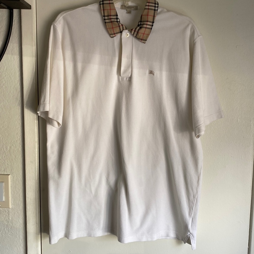 White Burberry Polo shirt good condition